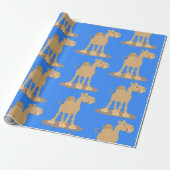 Cute happy glimlach camel cartoon illustratie cadeaupapier (Uitgerold)