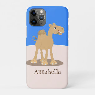 Cute happy glimlach camel cartoon illustratie iPhone 11 pro hoesje
