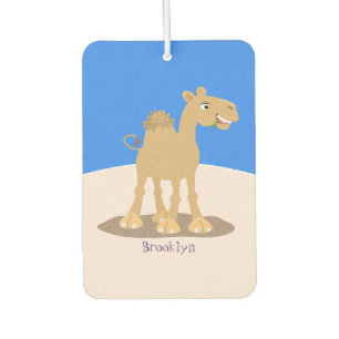 Cute happy glimlach camel cartoon illustratie luchtverfrisser
