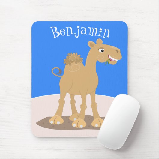 Cute happy glimlach camel cartoon illustratie muismat (Met muis)