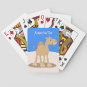 Cute happy glimlach camel cartoon illustratie pokerkaarten (Achterkant)