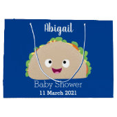 Cute happy glimlach taco cartoon illustratie groot cadeauzakje (Achterkant)