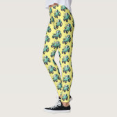Cute happy green tractor cartoon leggings (Links)