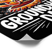 Cute Happy Groundhog Day February 2nd Phils Holida Poster (Hoek)