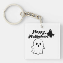 Cute Happy Halloween Geest Sleutelhanger