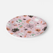 Cute Happy Halloween Pattern Party PinkPaper Bord (Gekanteld)