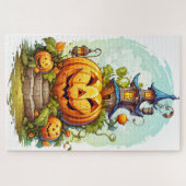 Cute Happy Halloween Pumpkin Legpuzzel (Horizontaal)