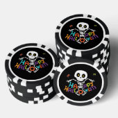 Cute Happy Halloween Skeleton Poker Chips (Opstapeling)