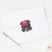Cute Happy Halloween Stikers Vierkante Sticker (Envelop)