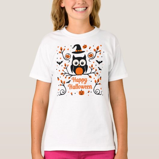 Cute Happy Halloween T-shirt (Voorkant)