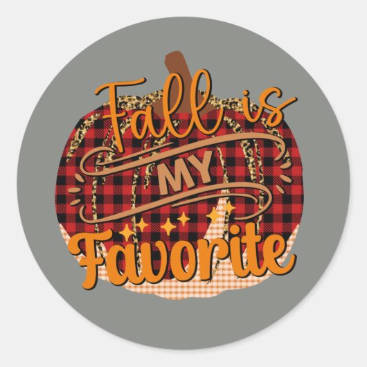 Cute Happy Herfst-pompoen Ronde Sticker (Voorkant)