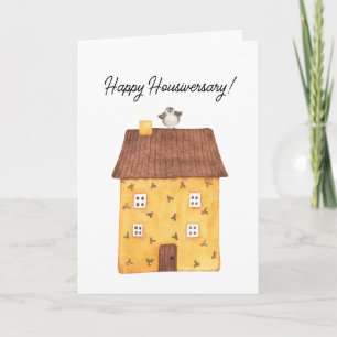 Cute Happy HousiYear New Home Client Bedankkaart