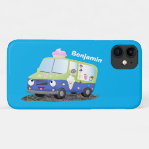Cute happy ice roomtruck cartoon iPhone 11 hoesje
