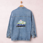 Cute happy ice roomtruck cartoon denim jacket (Hangar)