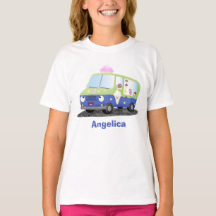 Cute happy ice roomtruck cartoon t-shirt