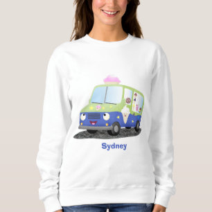 Cute happy ice roomtruck cartoon trui