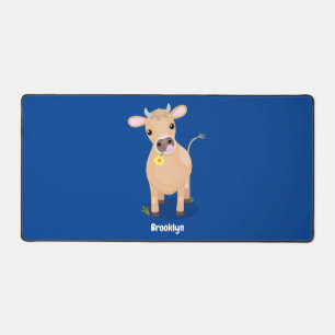 Cute happy jersey koe and flower cartoon bureaumat