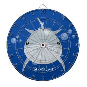 Cute happy kawaii dolphin cartoon dartbord