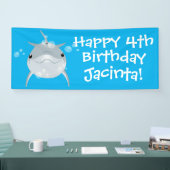 Cute happy kawaii dolphin cartoon spandoek (Beurs)