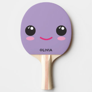 Cute Happy Kawaii Face - Custom Ping Pong Paddle Tafeltennisbatje