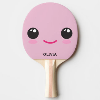 Cute Happy Kawaii Face - Custom Ping Pong Paddle Tafeltennisbatje