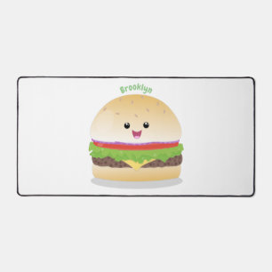 Cute happy kawaii hamburger cartoon bureaumat