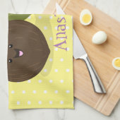 Cute happy kawaii kosnots cartoon illustratie theedoek (Quarter Fold)