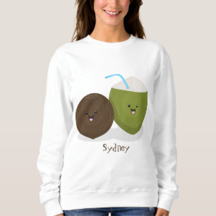 Cute happy kawaii kosnots cartoon illustratie trui