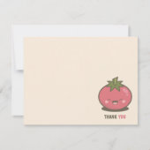 Cute Happy Kawaii Tomato Dank je Bedankkaart (Voorkant)