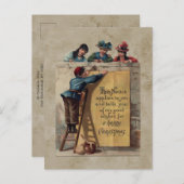 Cute Happy Kerstgroet Briefkaart (Voorkant / Achterkant)