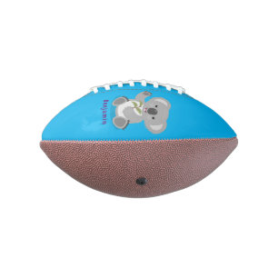 Cute happy koala waving cartoon illustratie american football