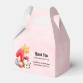 Cute Happy Koe 1e verjaardag Dank u Bedankdoosjes (Achterkant)