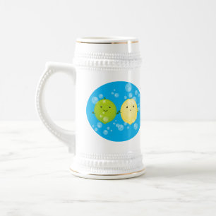 Cute happy lemon limoen illustratie bierpul