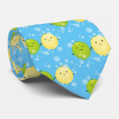 Cute happy lemon limoen illustratie stropdas (Opgerold)