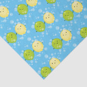 Cute happy lemon limoen illustratie tissuepapier (Detail)
