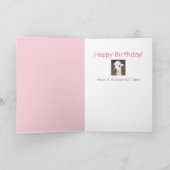 Cute Happy Llama Birthday Kaart (Binnen)