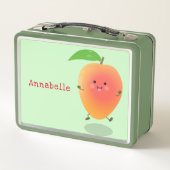 Cute happy mango yellow cartoon illustratie (Achterkant)