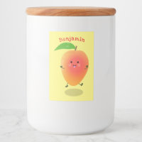 Cute happy mango yellow cartoon illustratie