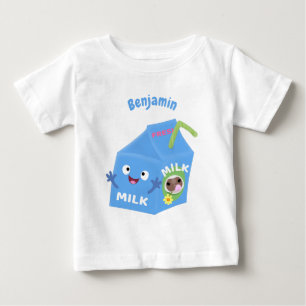 Cute happy milk carton cartoon