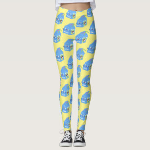 Cute happy milk carton cartoon leggings