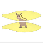 Cute happy miniature donkey cartoon basketbal (Panelen)