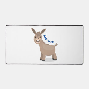 Cute happy miniature donkey cartoon bureaumat