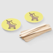 Cute happy miniature donkey cartoon handwaaier (Niet-gemonteerd)