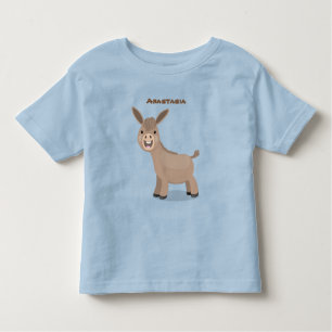Cute happy miniature donkey cartoon kinder shirts