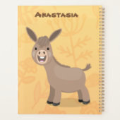Cute happy miniature donkey cartoon planner (Achterkant)