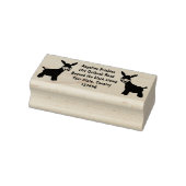 Cute happy miniature donkey cartoon rubberstempel (Stempel)