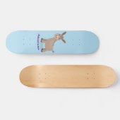 Cute happy miniature donkey cartoon skateboard (Horizontaal)