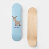 Cute happy miniature donkey cartoon skateboard (Voorkant)