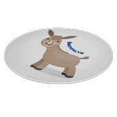 Cute happy miniature donkey cartoon snijplank (Hoek)