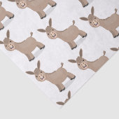 Cute happy miniature donkey cartoon tissuepapier (Detail)